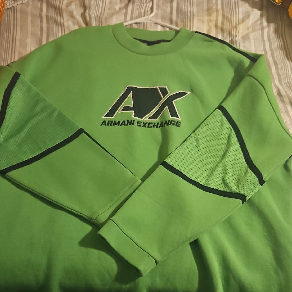 Armani Exchange Lime Green Crewneck
